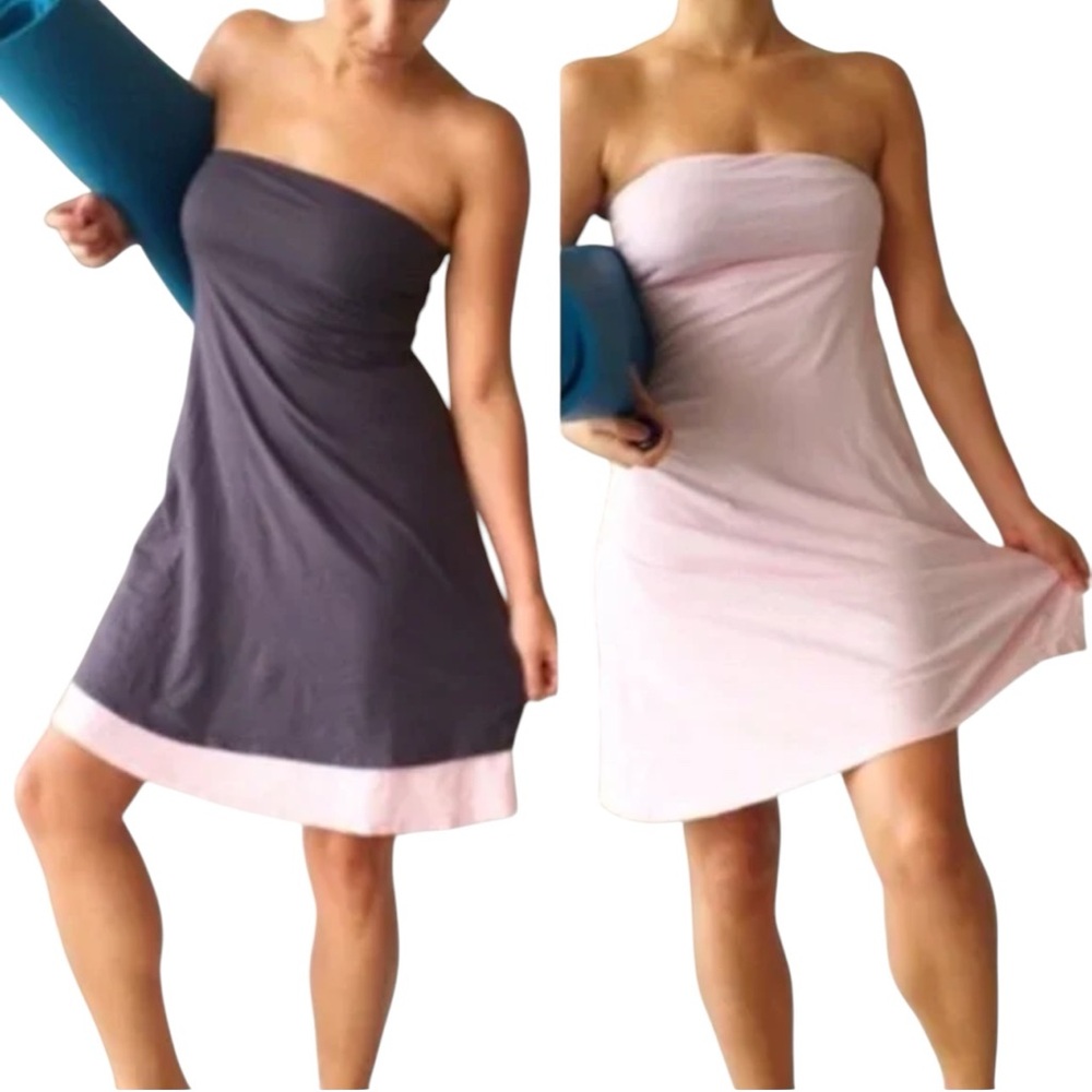 lululemon athletica Two-Tone Midi Dress - Gray and Pink